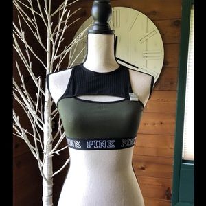 NWT PINK Cutout Sports Bra